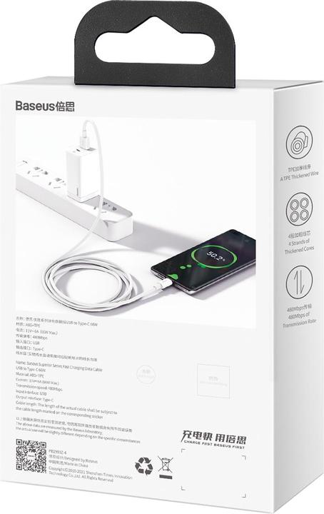 Produktbild Baseus USB A – USB C (2 m, USB 2.0, 66 W)