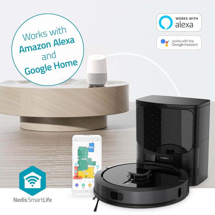 Productafbeelding Nedis SmartLife Robotstofzuiger Lasernavigatie | Wi-Fi | Capaciteit opvangbak: 0,6 l | Au (Stofzuigrobot)