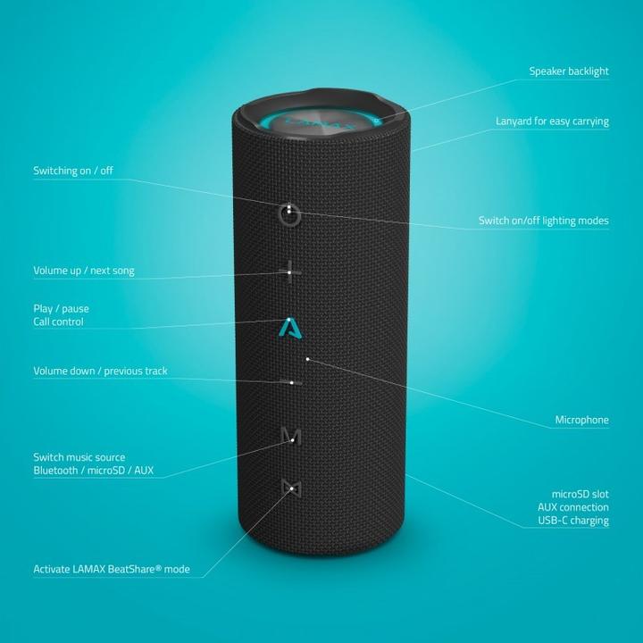Immagine prodotto Lamax Sounder2 Play (24 h, Batteria ricaricabile)