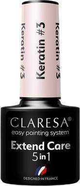 Claresa Verlängern Sie UV Nagellack Basis 5in1 Keratin Maniküre Pediküre für Hybrid Polish Natural Look Pin (Base Coat)