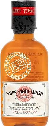 Actual product image 18.21 Man Made Wash Sweet Tobacco for Men 3.4 oz (34 ml)