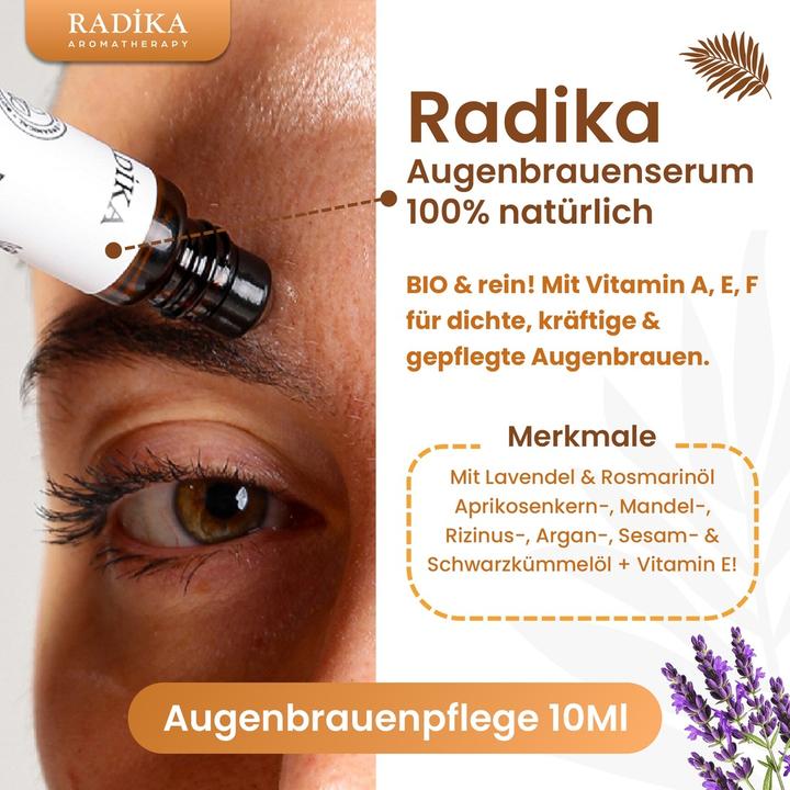 Produktbild Radika Augenbrauenserum,Vitamin AEF, 100% Rein, BIO, natürlich, 10 ml (10 ml)