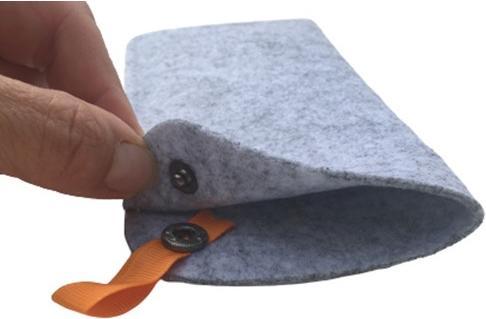 Immagine prodotto Bekos Custodia per occhiali in feltro morbido di colore grigio chiaro