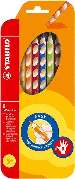 Image du produit STABILO EASYcolors crayon de couleur ergonomique pour droitiers (Multicolore, 6 x)