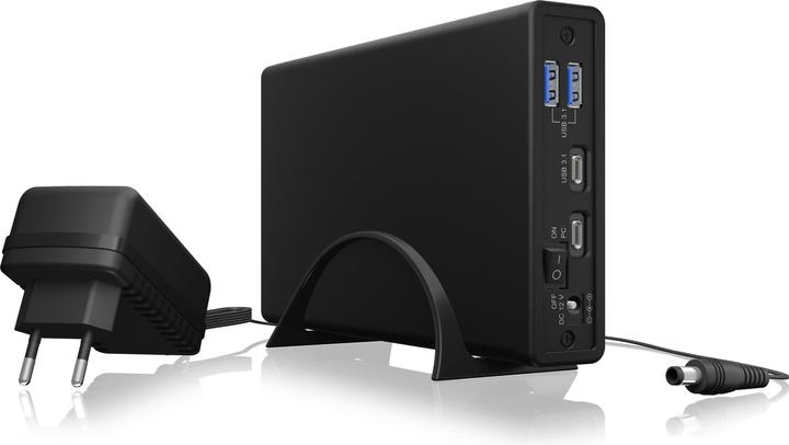 Image du produit Icy Box IB-382H-C31 Boîtier avec hub USB (3.5", 2.5")