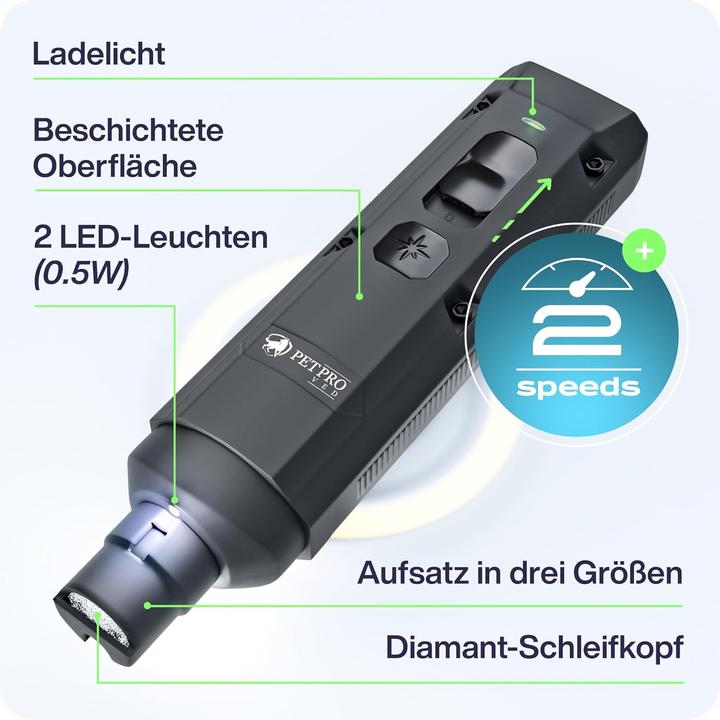 Produktbild Petproved Elektrischer Krallenschleifer für Hunde mit LED-Licht (Hund)