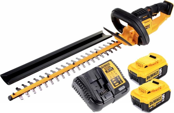 Image du produit DeWalt DCM 563 P2 Taille-haie sans fil 18V 55,8cm + 2x 5,0Ah batterie + chargeur (Taille-haies sans fil)