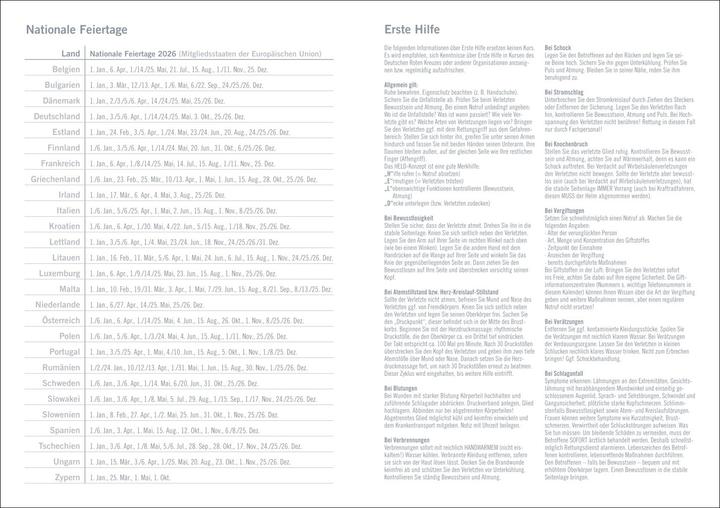 Produktbild times&more Typo Kalenderbuch 2026 (Deutsch)