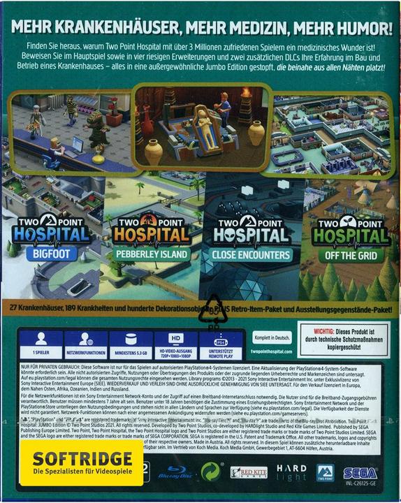 Produktbild Sega Two Point Hospital - Jumbo Edition (PS4, DE)