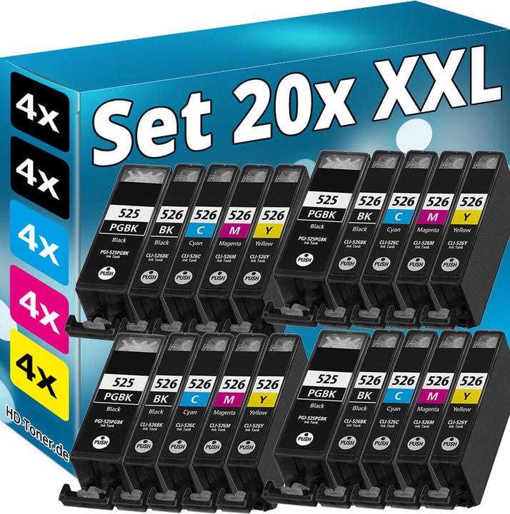 Immagine prodotto Druckfuxx 20x TINTE PATRONEN PGI525 CLI526 für CANON PIXMA MG6150 MG6250 MG8150