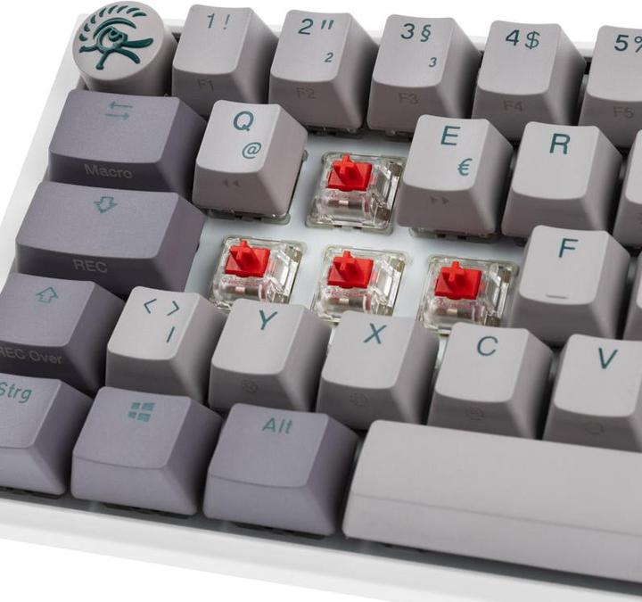 Actual product image Ducky One 3 Mist Grey SF Gaming Keyboard, RGB LED - MX-Red (DE, Cable)