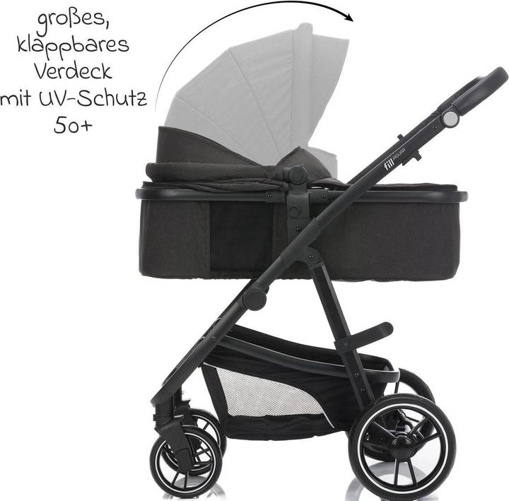Actual product image Fillikid Kinderwagen 3 in 1 3-1 Kombi-Kinderwagen-Set Fill Jaguar mit