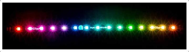 Image du produit Aqua Computer RGBpx bande LED 32cm, largeur 10mm, 15 LEDs adressables