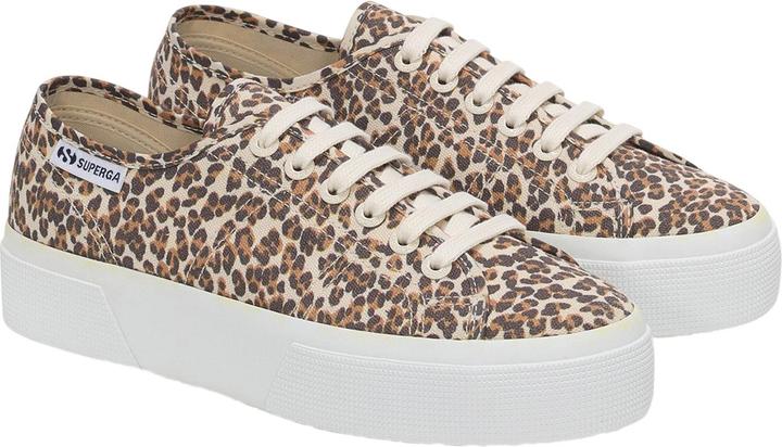 Actual product image Superga Womens/Ladies 3740 Leggera Leopard Print Platform Trainers (40.5)