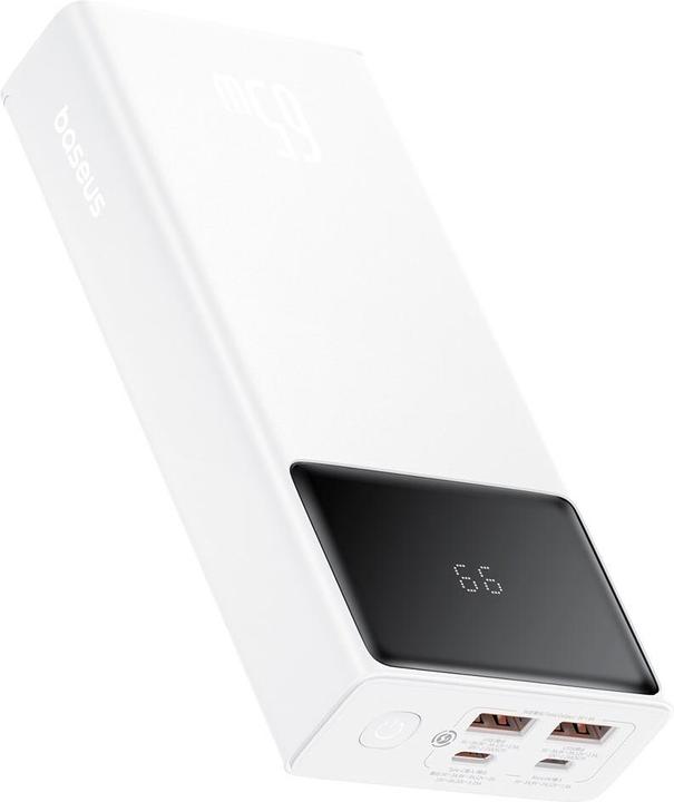 Immagine prodotto Baseus Power Bank Star-Lord, 20000mAh 65W + cavo USB - USB-C (bianco) (20000 mAh, 65 W, 65 Wh)