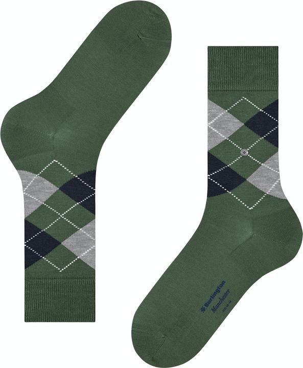 Image du produit Burlington Socken "Manchester" grün/klein gemustert (Une unité par pack, 40 - 46)