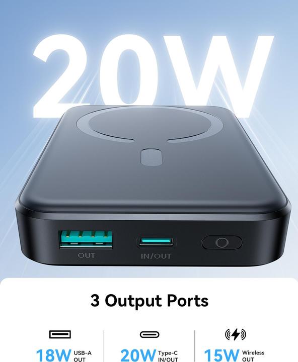 Produktbild Joyroom Mini Magnetic (10000 mAh, 20 W, 20 Wh)