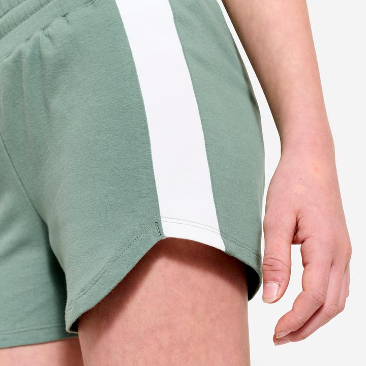 Image du produit Domyos Short multisport coton fille, Vert