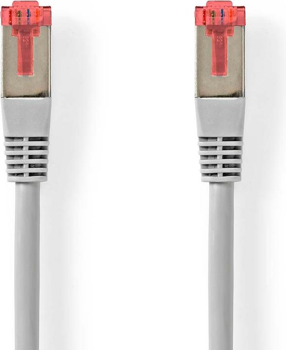Productafbeelding Nedis Cat 6 Kabel | RJ45 Stekker | SF/UTP | 5,00 m | Rond | PVC | Grijs | Label (SF/UTP, CAT6, 5 m)