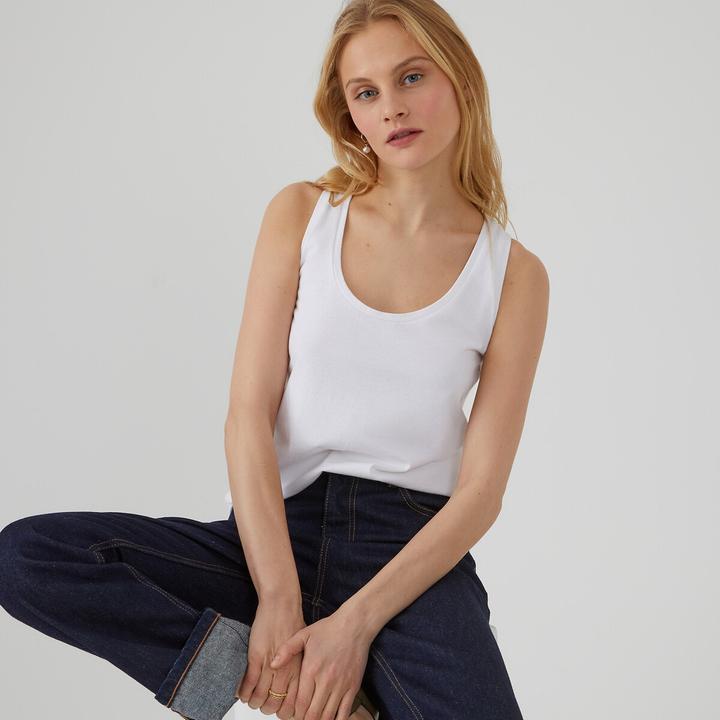 La Redoute Collections Top sans manches avec dos nageur