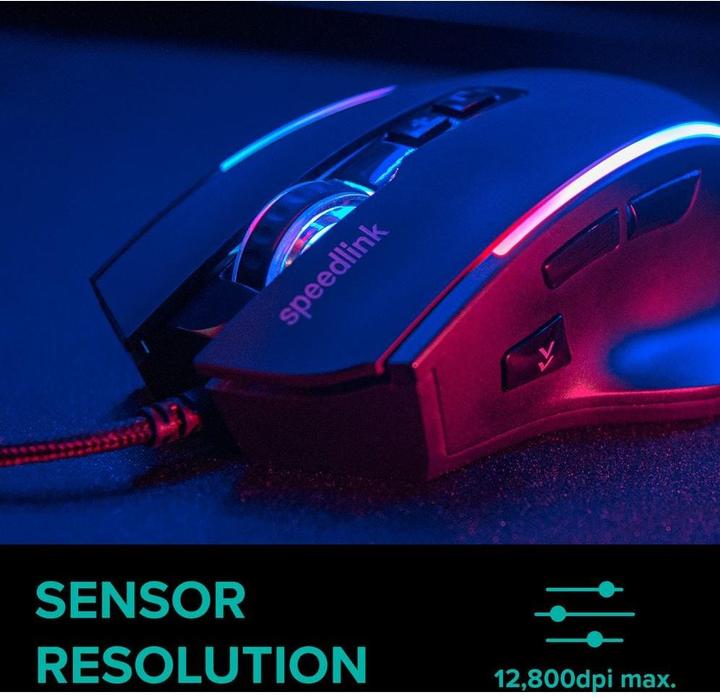 Produktbild Speedlink DECUS NX RGB Gaming Mouse, rubber-black (Kabelgebunden)