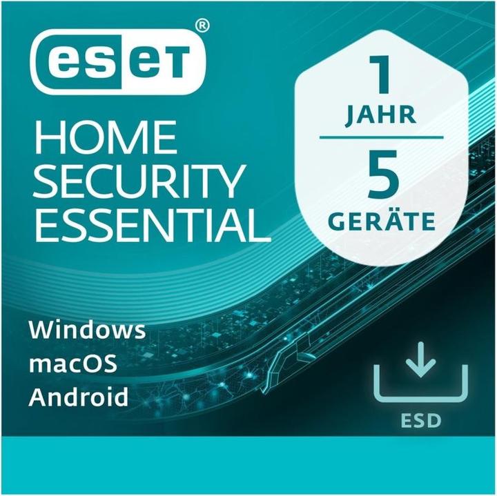 Image du produit ESET HOME Security Essential ESD, version complète, 5 utilisateurs, 1 (5 Dispositifs, 12 mois)