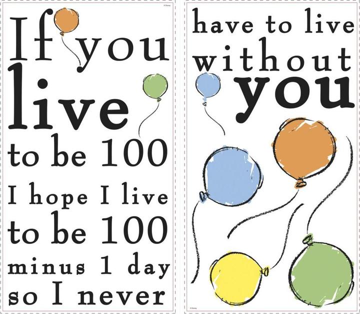 Produktbild Winnie the Pooh Live to be 100 (46 x 25 cm)
