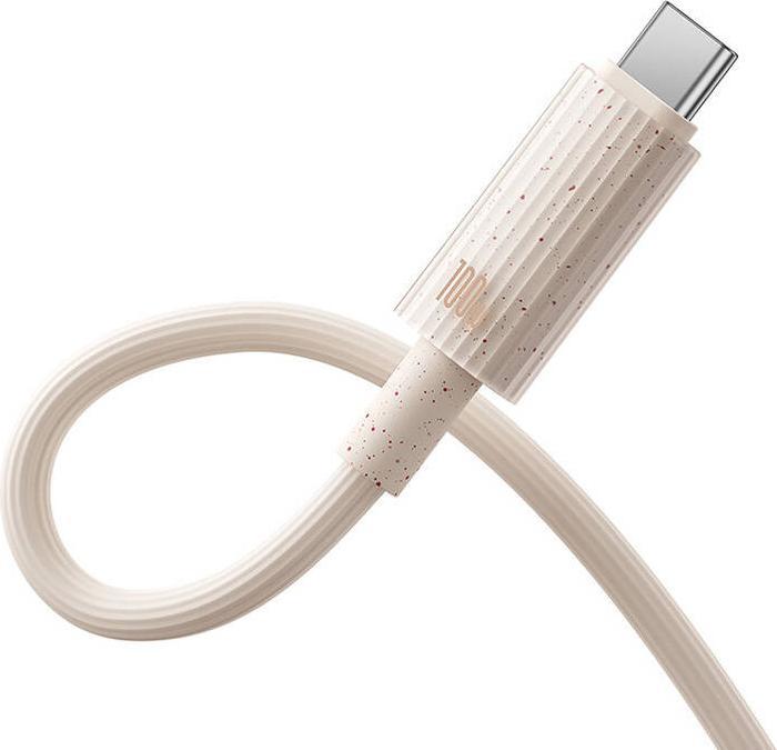 Actual product image Baseus Fast Charging cable USB-C to USB-C Habitat Series 2m 100W (pink) (2 m, USB 3.0, 100 W)