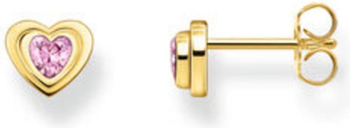 Immagine prodotto Thomas Sabo Orecchini a cuore con zirconi rosa placcati oro (Argento 925)