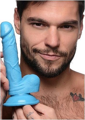 Image du produit Pop Peckers Poppin Dildo 16.5 cm - Blue
