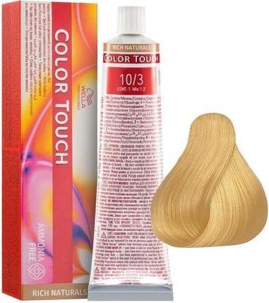Immagine prodotto Wella COLOR TOUCH Colorazione professionale per capelli biondo platino dorato 10-3 (10, 3 Biondo platino dorato)