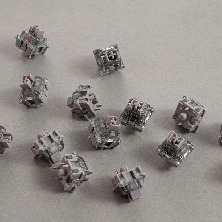 Actual product image Akko V3 Pro Silver Switches, mechanical, 5-pin, linear, MX-Stem, 40g - 45 pieces