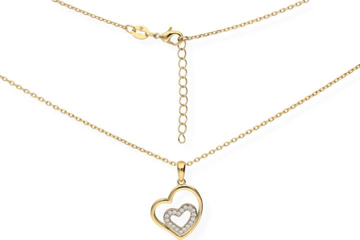 Carat Hearts (Messing Plaqué Or, 42 cm)