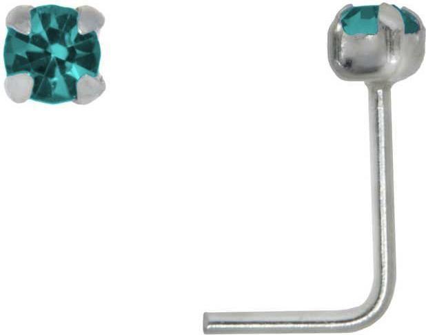 Bijouteria Nasenpiercing (Silber 925, Kristall)