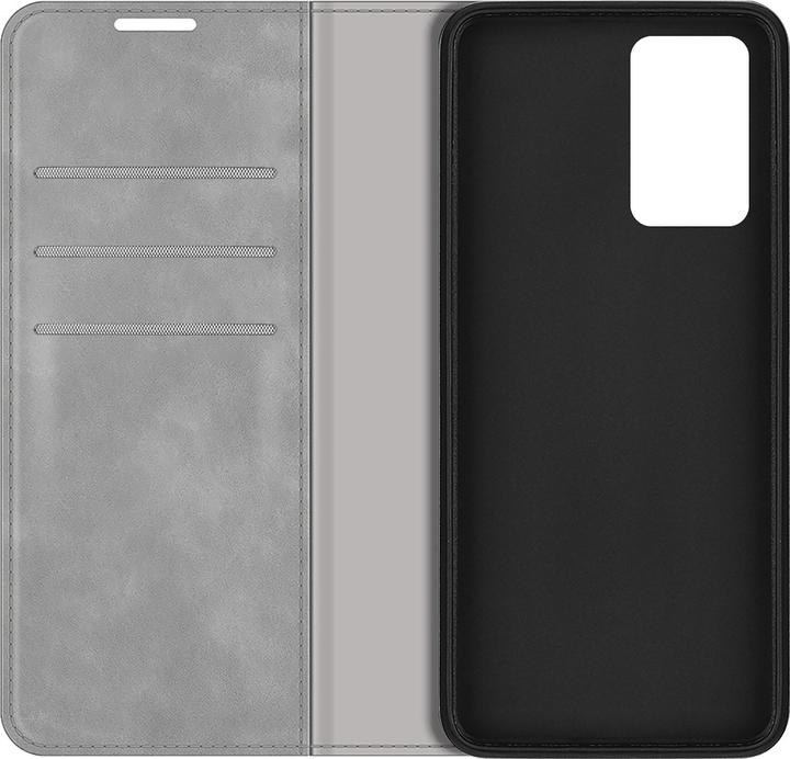 Actual product image Cazy Book Case Compatible with Realme GT Neo 3T - Cover Foldable Magnetic Synthetic Leather - Grey (Realme GT Neo 3T)