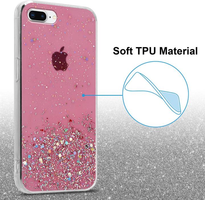 Productafbeelding Cadorabo TPU hoes fonkelende glitters (Apple iPhone 7 Plus, Apple iPhone 7s Plus)