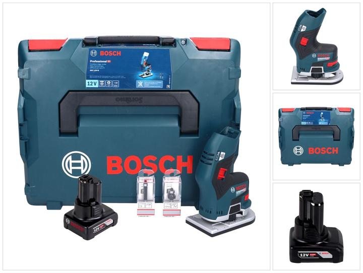 Bosch Professional Bosch GKF 12V-8 Professional Akku Kantenfräse 12 V + 1x Akku 6,0 Ah + L-Boxx - ohne Ladegerät