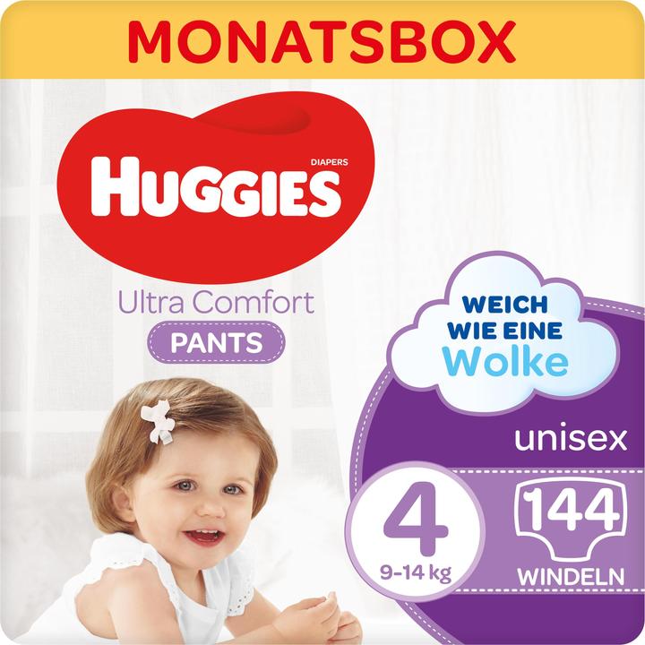Actual product image Huggies Ultra Comfort (Size 4, Monthly box, 144 Piece)
