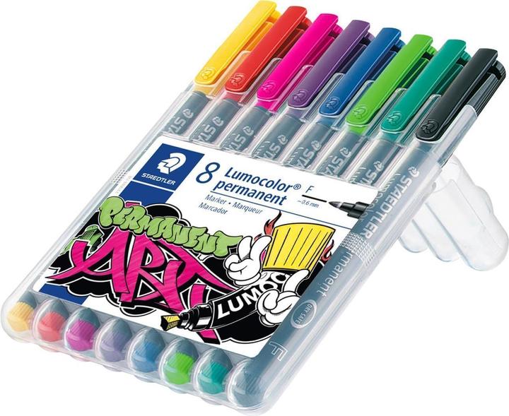 Produktbild Staedtler Lumocolor permanent pen 318 Permanent-Universalstifte F (6 Farben, 0.60 mm, 1 x)