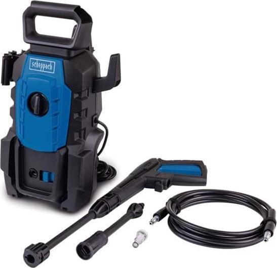 Produktbild Scheppach Hochdruckreiniger 1400W, 110 bar inkl. Quick-Connect-System & Zubehör (Netzbetrieb)