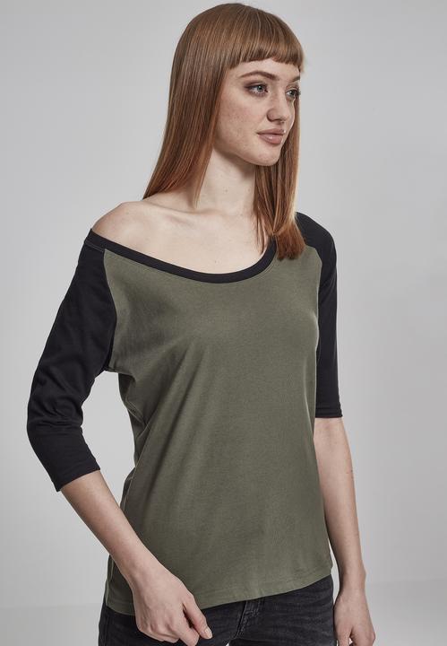Immagine prodotto Urban Classics Tee Raglan 3/4 da donna a contrasto (5XL)
