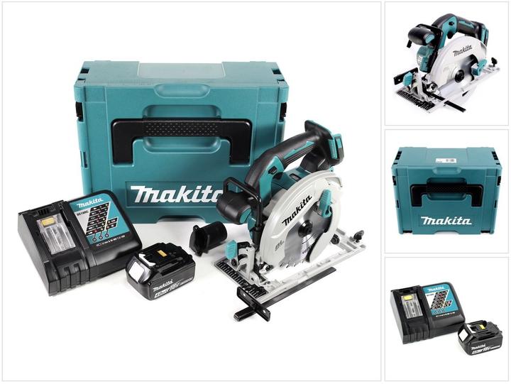 Image du produit Makita DHS 680 RM1J Scie circulaire sans fil 18V Ø 165 mm + Boîtier MAKPAC 3 + 1x Batterie BL1840 4