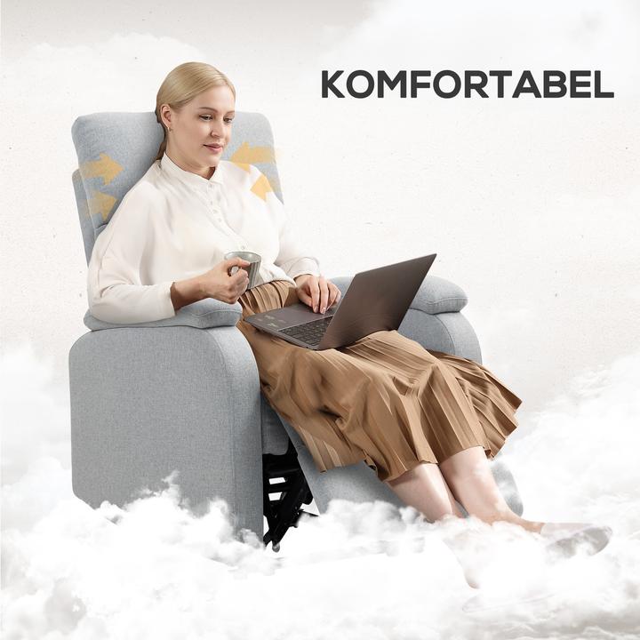 Image du produit Homcom Relaxsessel Polyester Grau