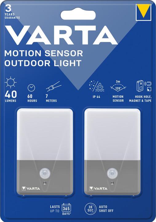 Actual product image Varta Motion Sensor Outdoor Light TWINP 16634 101 402