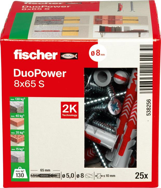 Produktbild Fischer DuoPower 8x65 S (25 Stk.)