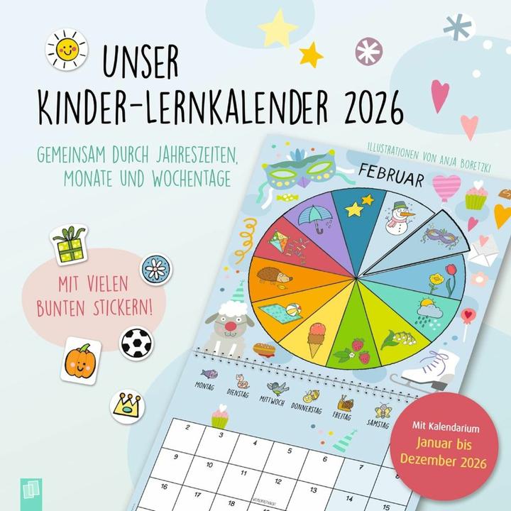 Produktbild Unser Kinder-Lernkalender 2026 (30 x 30 cm, Deutsch)