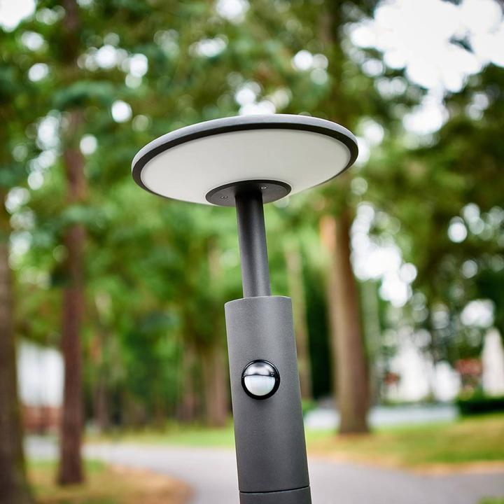 Image du produit Lucande Fenia lampe de jardin extérieure w/capteur Anthracite/Opal (900 lm, IP54)