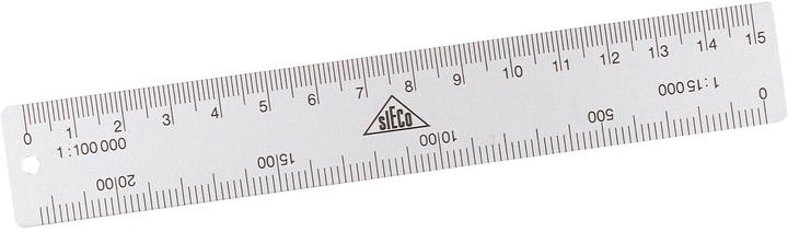Sieco Karten-Massstab Aluminium (150 mm)