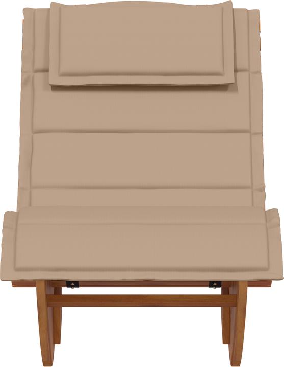 Produktbild VidaXL Sonnenliege Set aus 2 Taupe Massivholz Akazie Standard (3 cm)
