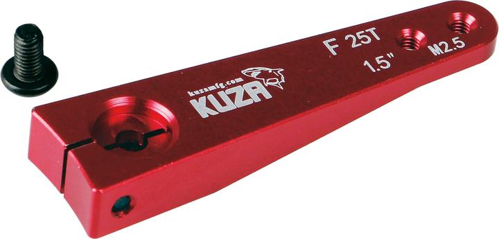 Actual product image Kuza Servo Arm 1-Arm Futaba 25T 38/32mm 1.5" M2.5 Heavy Duty V2 Aluminium